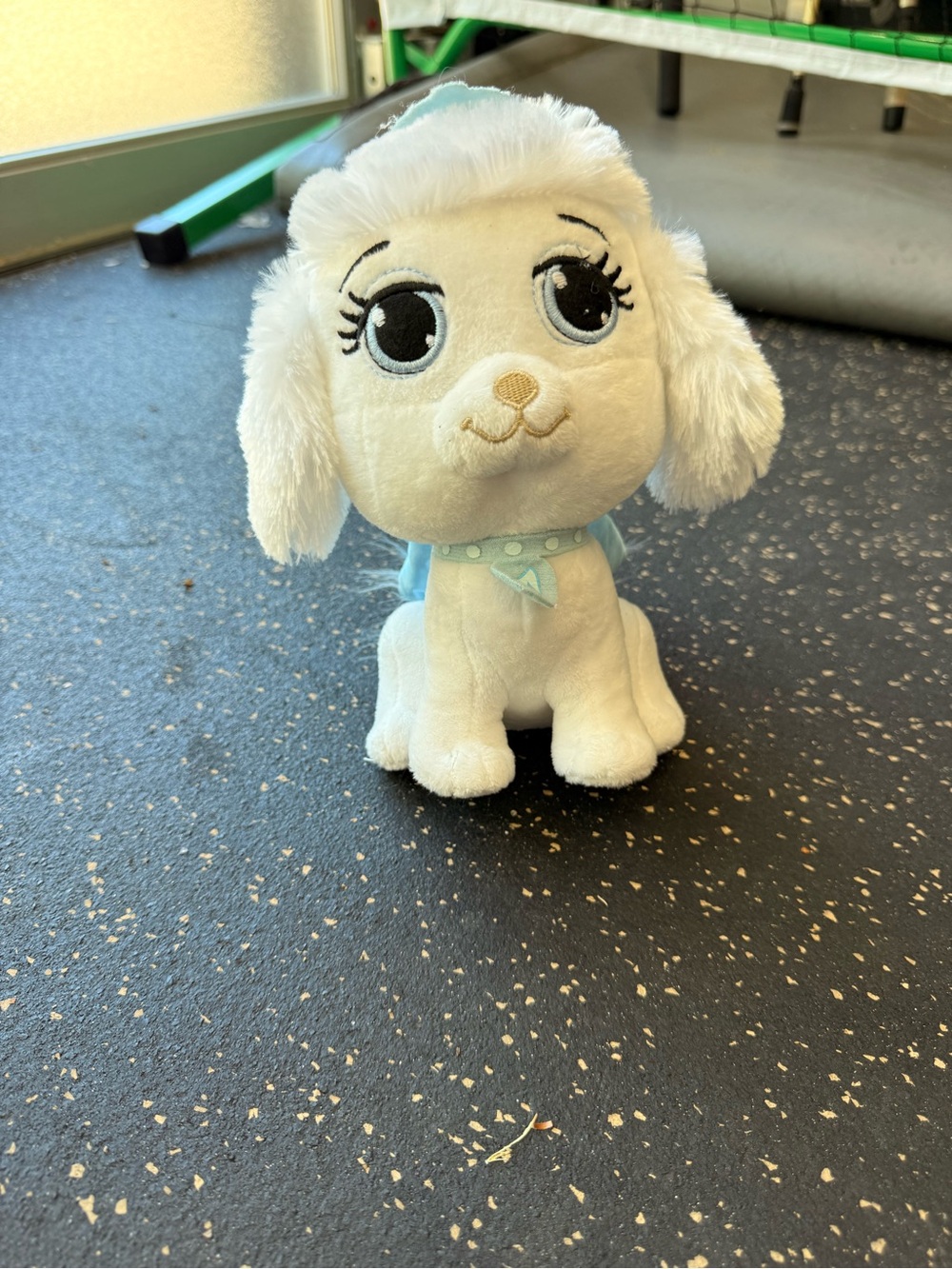 Disney White Plush Puppy with Light Blue Accents